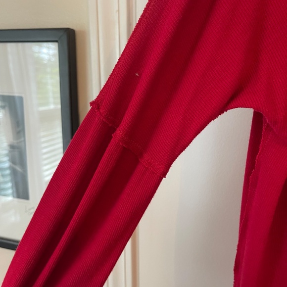 Bordeaux Anthropologie Red Cowl Neck Knit Tunic Top Large - Picture 4 of 9